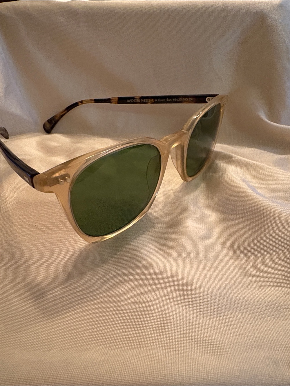 Oliver Peoples L.A. Coen Sunglasses Beige Buff Green OV5297SU 49-20